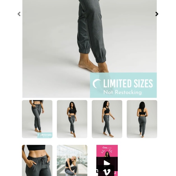 Zyia charcoal boulevard joggers - Picture 2 of 4